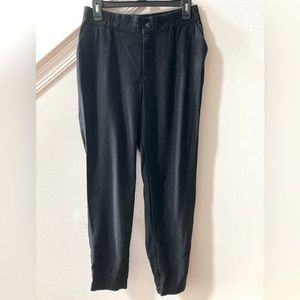 A New Day Women’s Pants Size Small Black Elastic Waist Snap Zip Fly Joggers